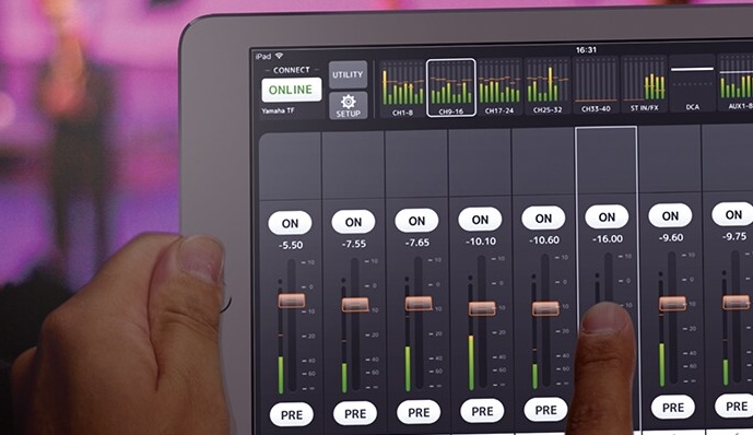 Réglage et mise en service depuis une console sur iPad